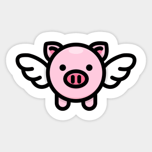 When Pigs Fly: Pink Sticker